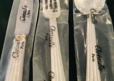 Ménagère Christofle, Aria bagues dorées.