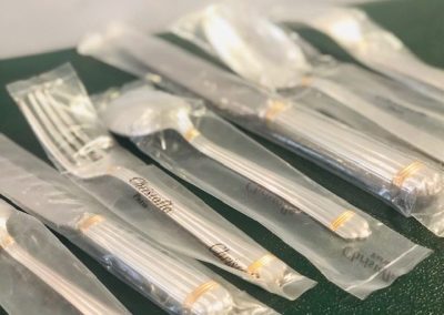 Exceptionnelle ménagère Christofle, Aria, bagues dorées, jamais utilisée