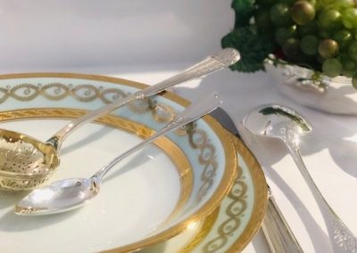 Service de table – porcelaine de Limoges – Ménagère – argent massif – Napoléon III