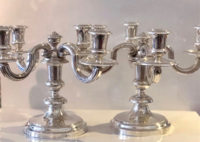 Paire de bouts de table, 4 lumières en bouquet, Christofle, à saisir vite !