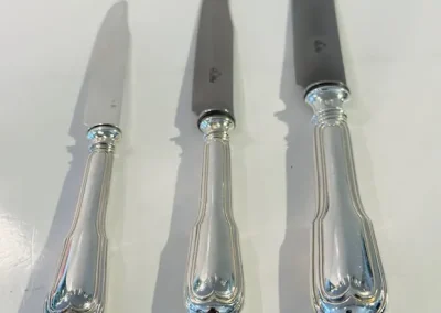 Modèle Filet – Hénin – Ensemble de Couteaux – argent massif.