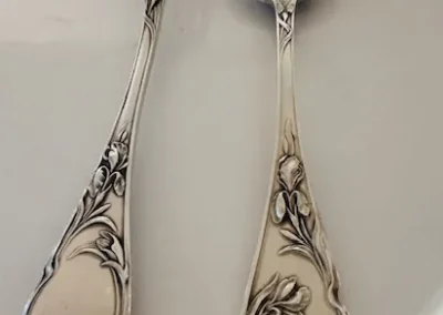 Ménagère – en argent massif – Art nouveau – 46 pièces.