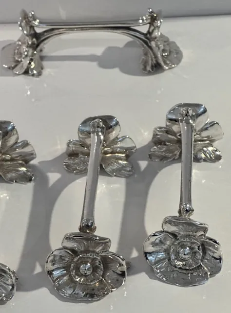 12 porte-couteaux, « Gallia », « Anémones » - vue 1