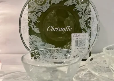 Cristal Christofle – porcelaine Christofle – Ménagère Christofle – América – 49 pièces