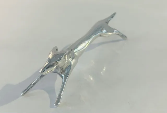 12 porte-couteaux, art-déco, signés Gallia - chien