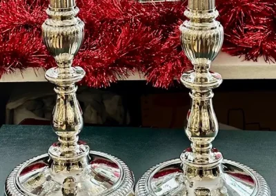 Paire de grands pique-cierge – XIXème.