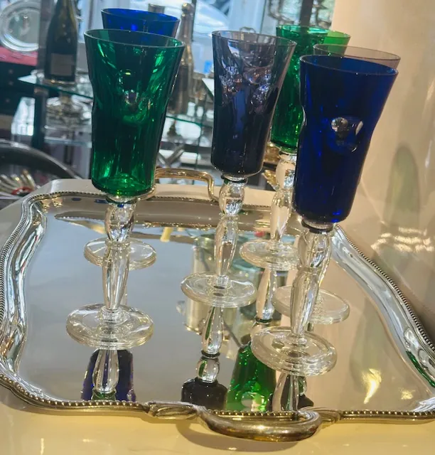 plateau d’argent + 6 Flûtes à champagne