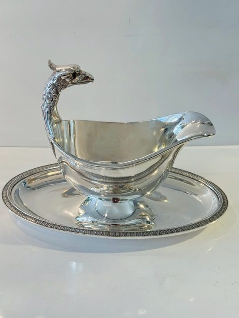 Christofle, Saucière Malmaison en argent