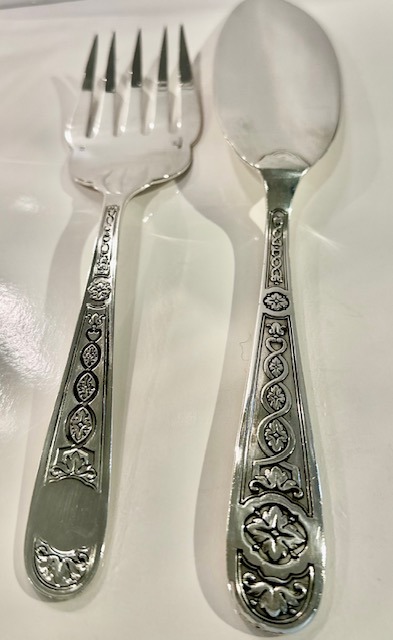 Couvert à servir le poisson, modèle Villeroy de Christofle