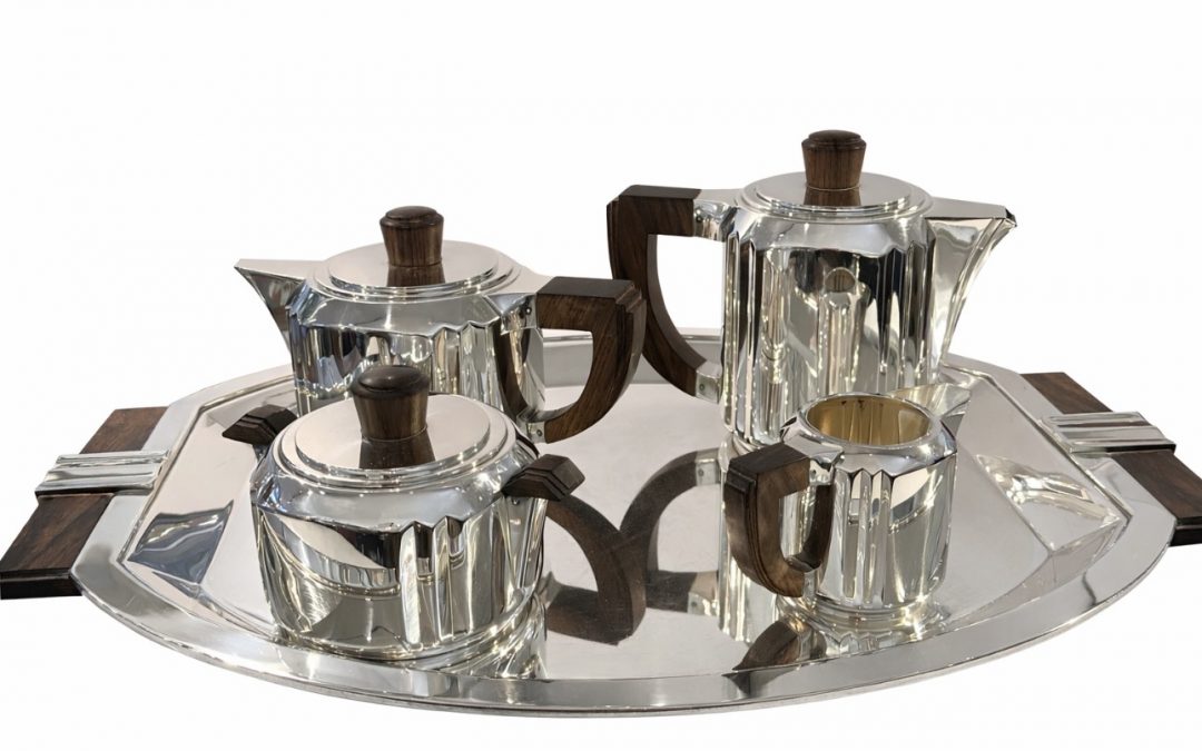 Service thé café – Christofle – art déco – designer Luc Lanel – 1933.