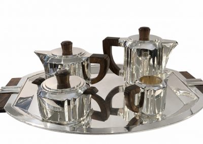 Service thé café – Christofle – art déco – designer Luc Lanel – 1933.