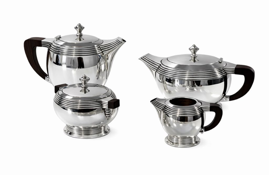 Service thé et café - signé Lapparra - art déco