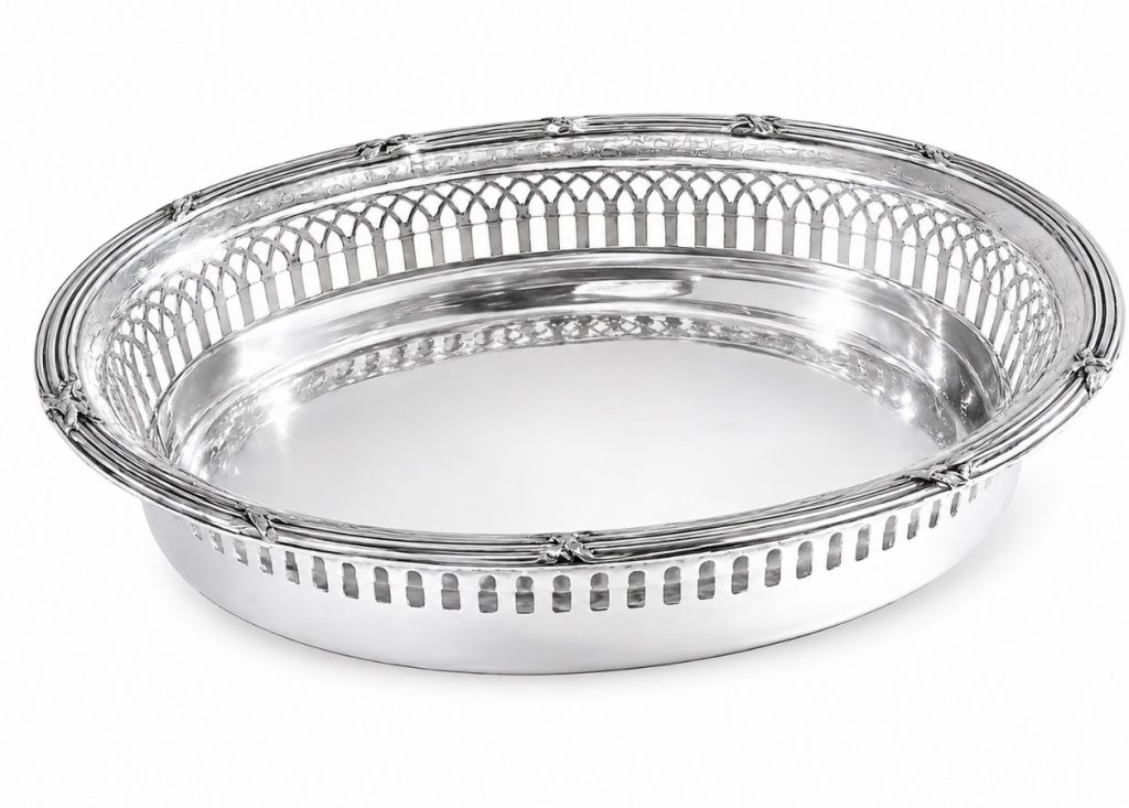 Corbeille à pain - fin XIXème - ruban croisé - style Louis XVI