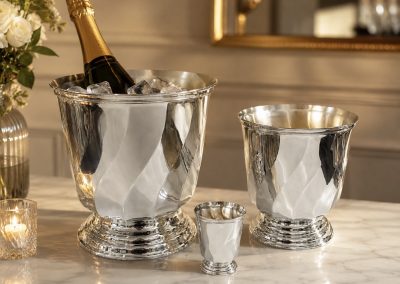 Seau à champagne – seau à glaçons – timbale – modèle Torsades – Christofle.