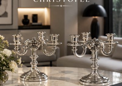 Paire de bouts de table – Christofle – 4 lumières