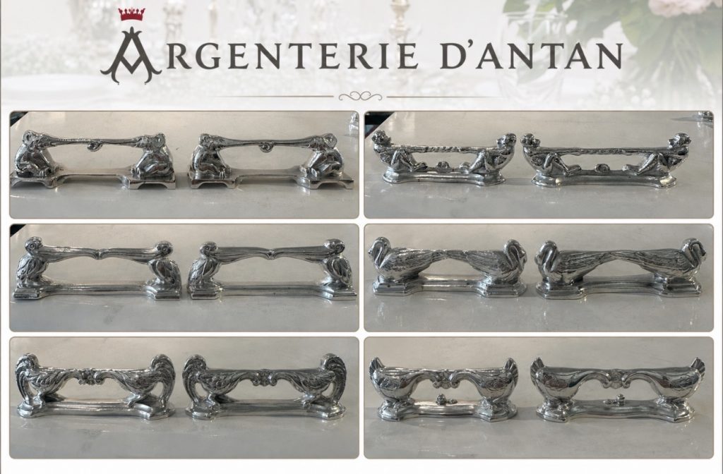 12 porte-couteaux animaliers art déco