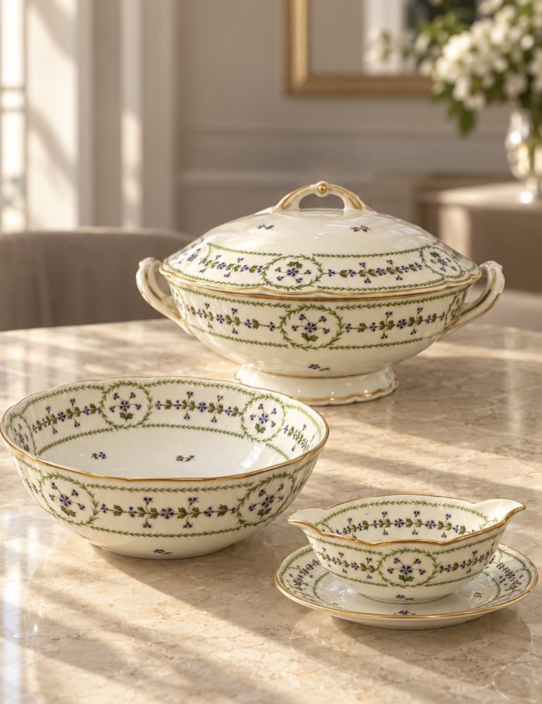 Service de table Bernardaud, modèle Barbeaux.